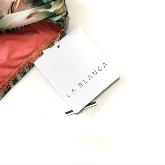 La Blanca Tropical Hawaiian Coral Bottoms Bikini - Picture 3 of 5